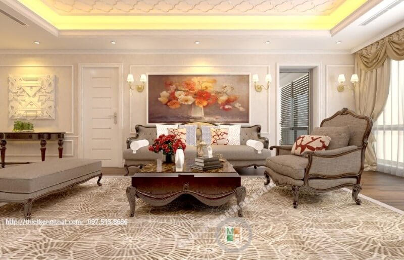 Sofa chung cư tân cổ điển Sofa chung cư tân cổ điển