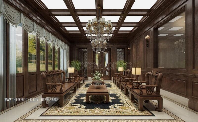 Sofa gỗ óc chó Sofa gỗ óc chó