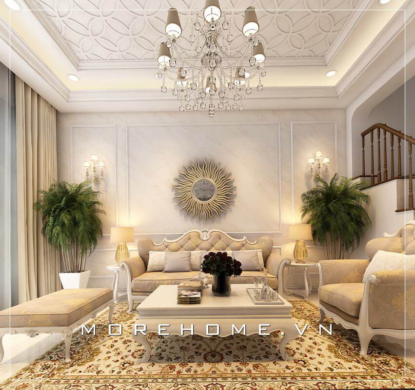 Sofa chung cư tân cổ điển