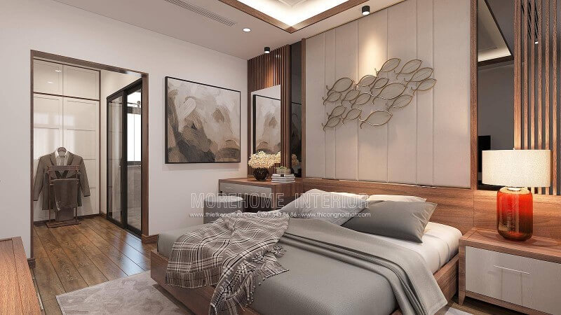 Thiết kế phòng ngủ con trai mới lớn khép kín theo phong cách hiện đại được bố trí khá tinh gọn và sang trọng bởi kiến trúc sư Morehome, ngoài ra còn rất nhiều ý tưởng tuyệt vời hơn nữa quý vị nên tham khảo tại website:thietkenoithat.com Thiết kế nội thất phòng ngủ biệt thự