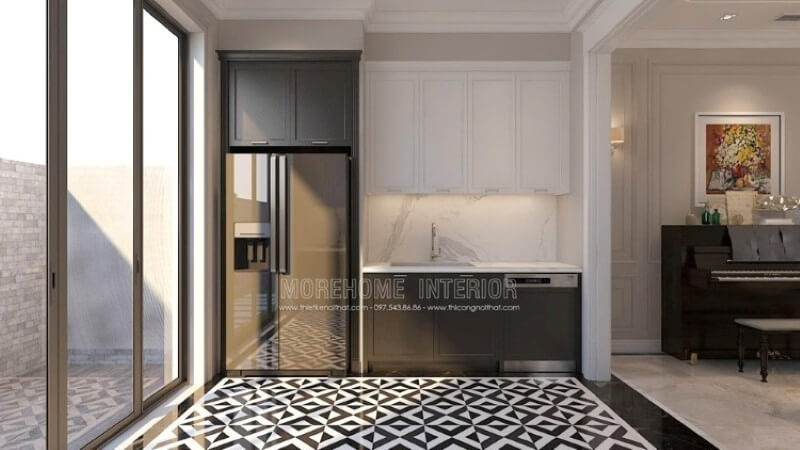 Trang trí nội thất phòng bếp chung cư phong cách hiện đại Thiết kế phòng bếp chung cư