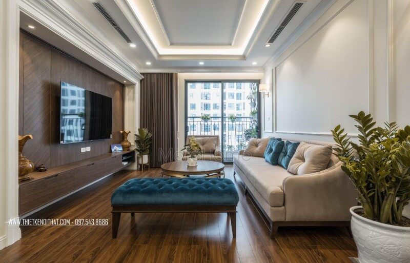 Mẫu thi công nội thất chung cư hiện đại đến bởi Morehome được đánh giá giống bản vẽ đến 99%